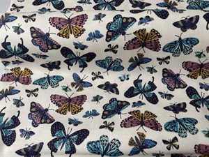 Patchwork stof - Cotton + Steel, colorful butterflies